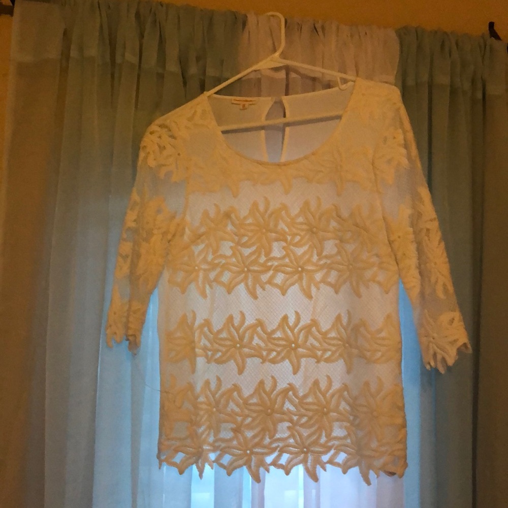 Boho lace shirt.